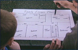 Graphic of a floor plan of a home