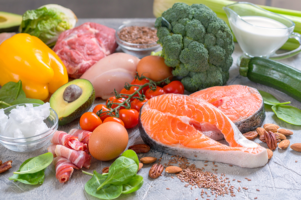 a table full of healthy food