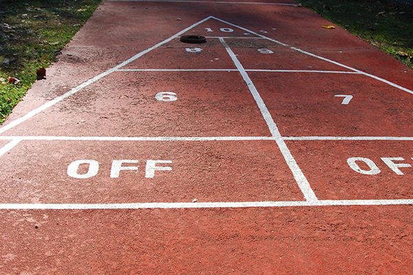 a shuffleboard court