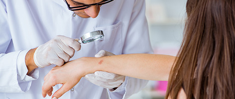 a doctor examining a patient